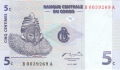 Congo Democratic Republic 5 Centimes,  1.11.1997